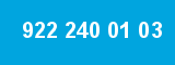 922 240 01 03 922 240 01 03